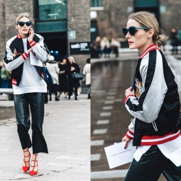 TOPSHOP PETITE Reversible SATEEN BOMBER JACKET - Picture 2 of 13